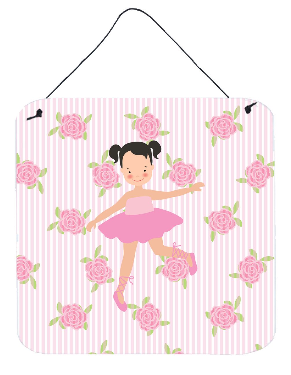 Ballerina Black Hair Ponytails Wall or Door Hanging Prints BB5187DS66
