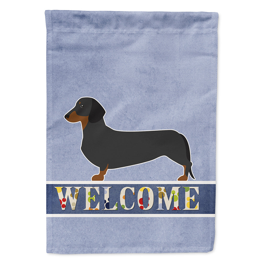 Dachshund Welcome Flag Canvas House Size BB5486CHF