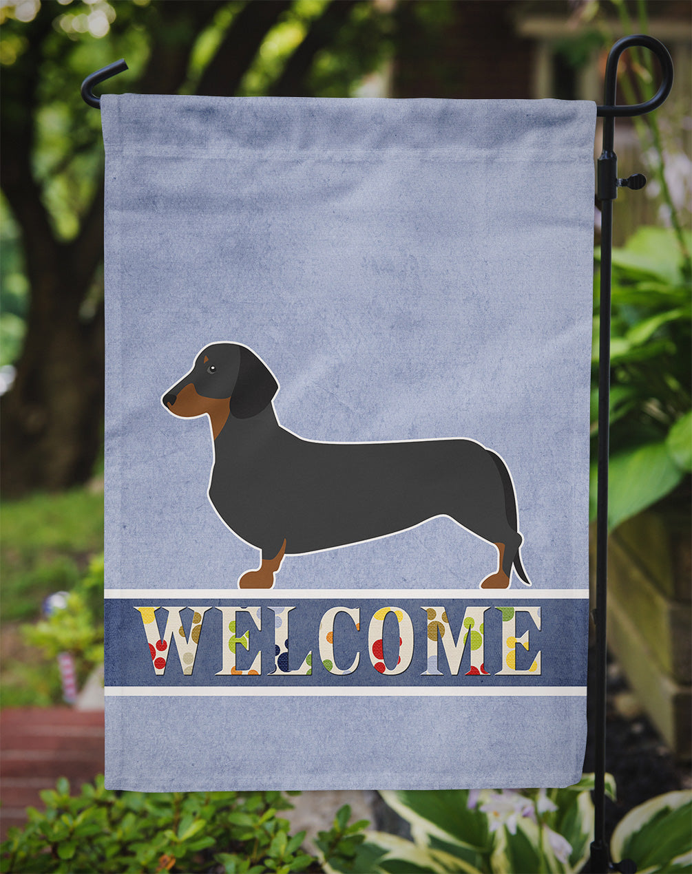 Dachshund Welcome Garden Flag - Outdoor Decorative Yard Flag BB5486GF