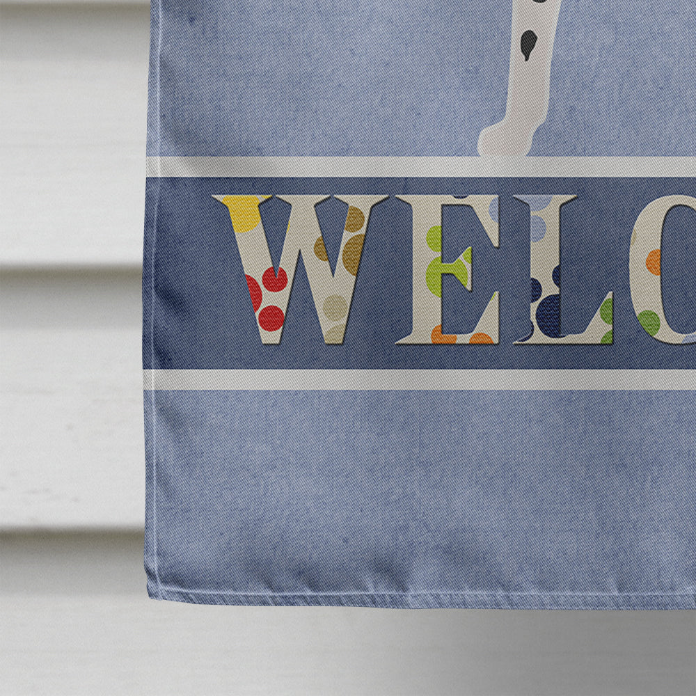 Dalmatian Welcome Flag Canvas House Size BB5487CHF