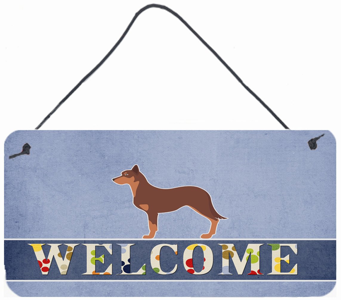Australian Kelpie Dog Welcome Wall or Door Hanging Prints BB5533DS812
