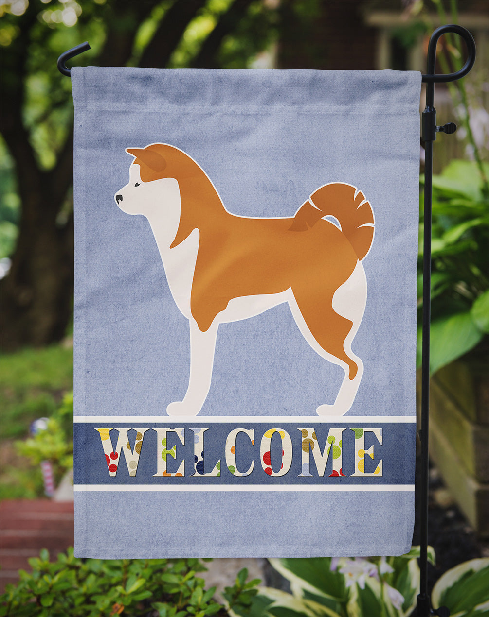Akita Welcome Garden Flag - Outdoor Decorative Yard Flag BB5576GF