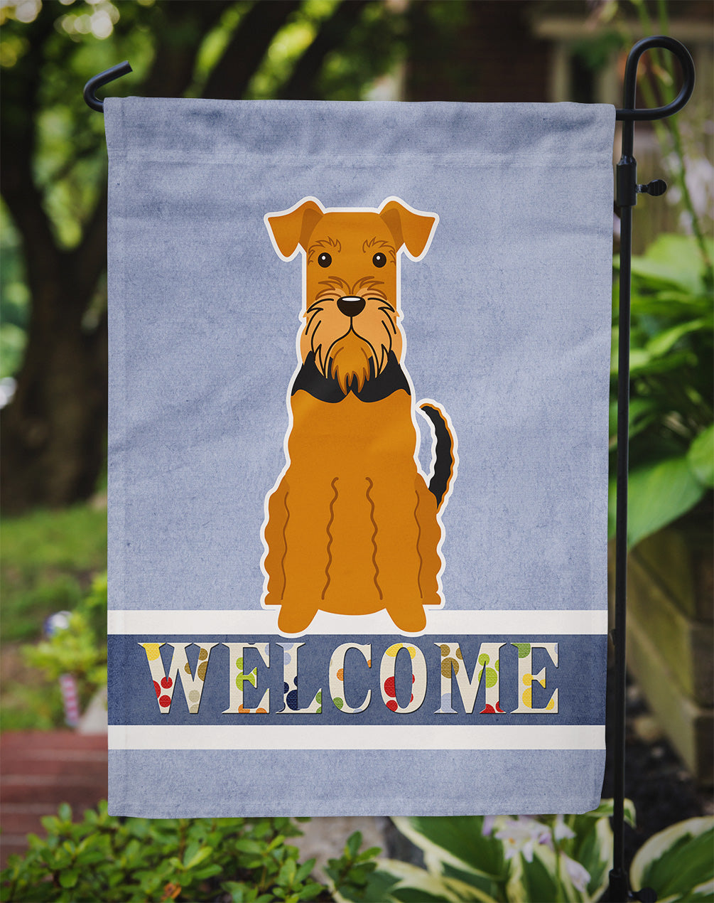 Airedale Welcome Garden Flag - Outdoor Decorative Yard Flag BB5622GF