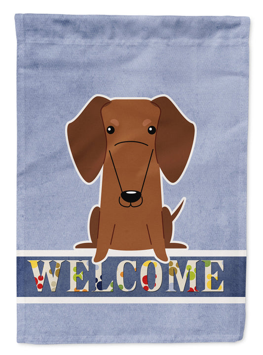 Dachshund Red Brown Welcome Garden Flag - Outdoor Decorative Yard Flag BB5711GF