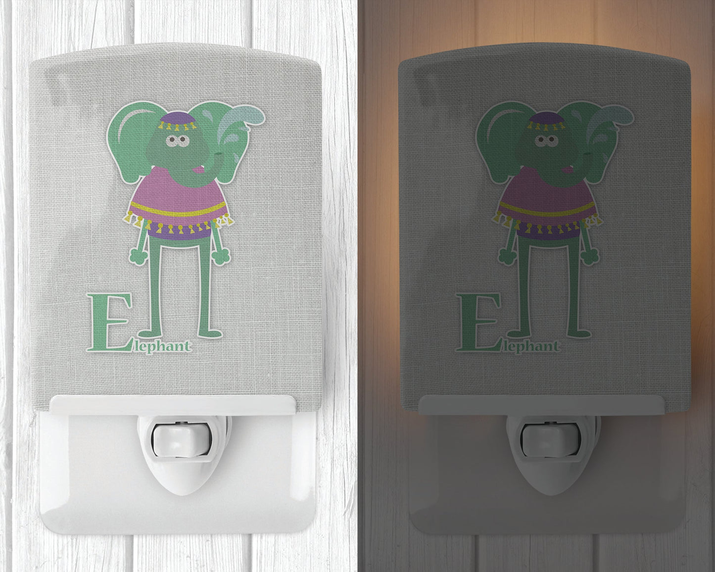 Alphabet E for Elephant Ceramic Night Light BB5730CNL