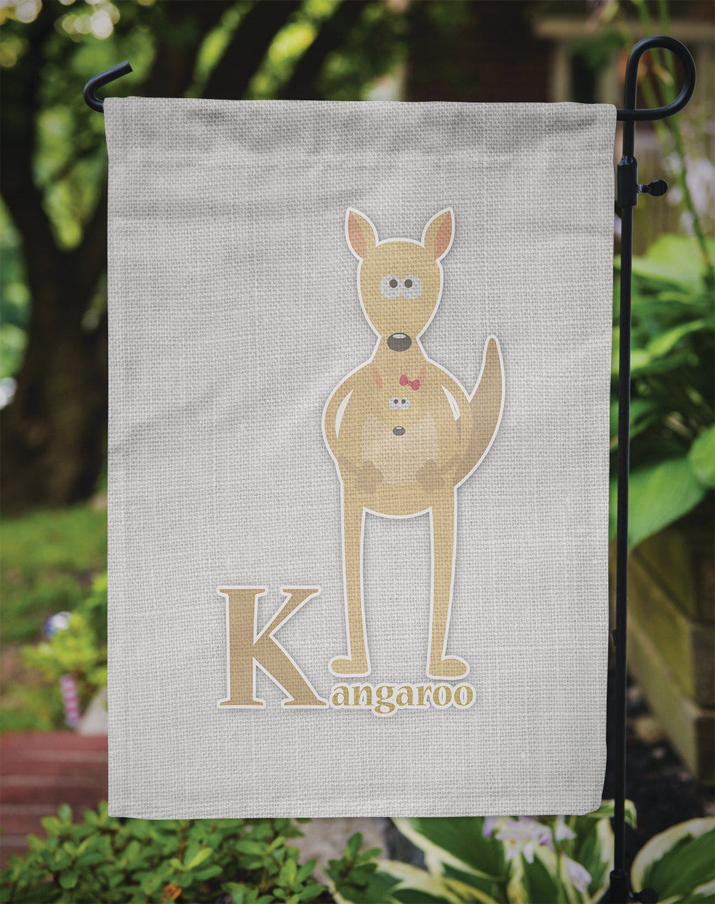 Alphabet K for Kangaroo Garden Flag - Outdoor Decorative Yard Flag BB5736GF