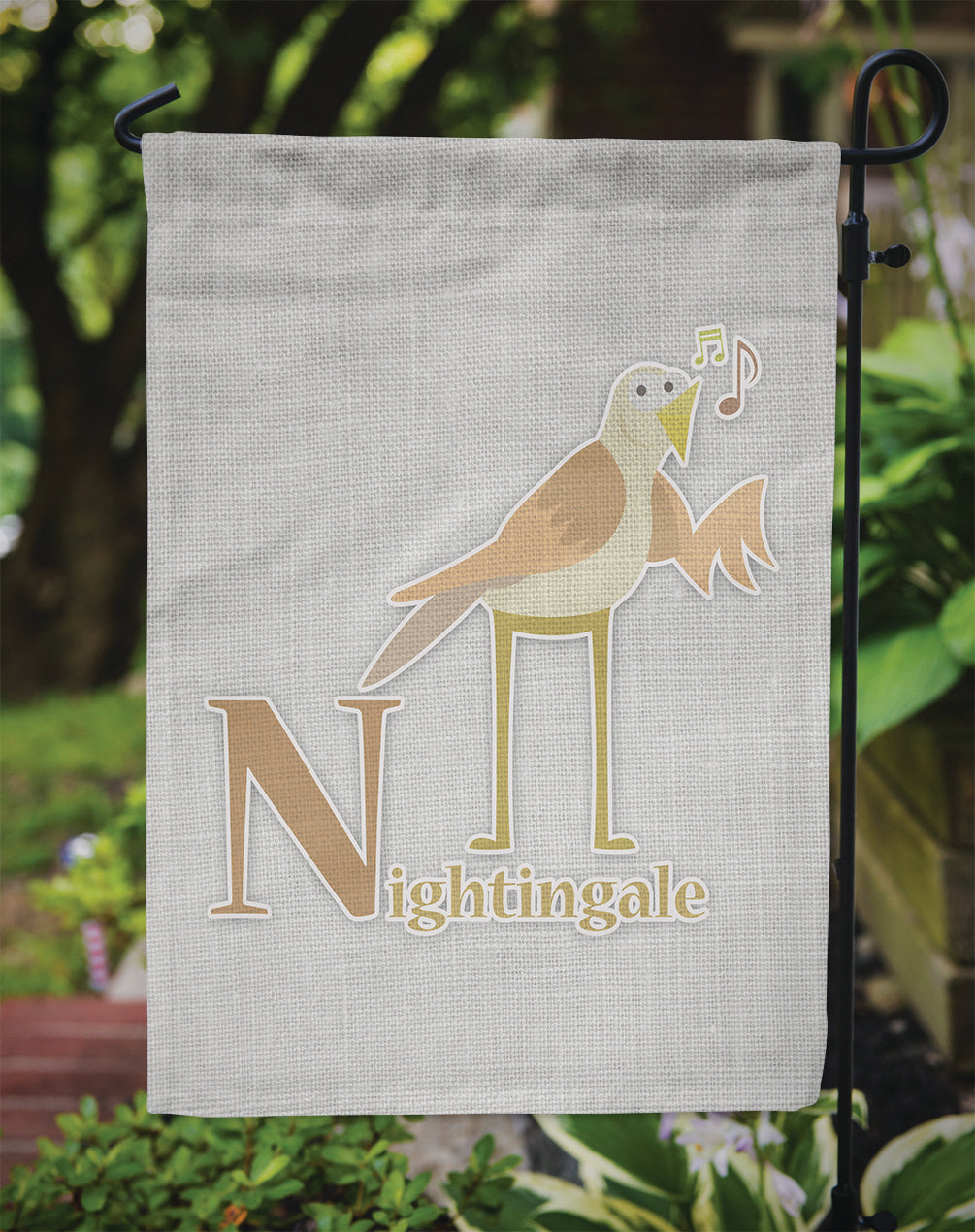 Alphabet N for Nightingale Garden Flag - Outdoor Decorative Yard Flag BB5739GF