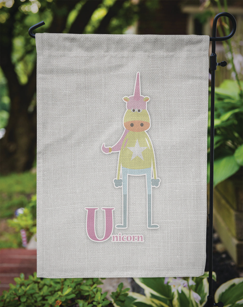 Alphabet U for Unicorn Garden Flag - Outdoor Decorative Yard Flag BB5746GF