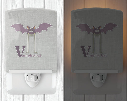 Alphabet V for Vampire Bat Ceramic Night Light BB5747CNL
