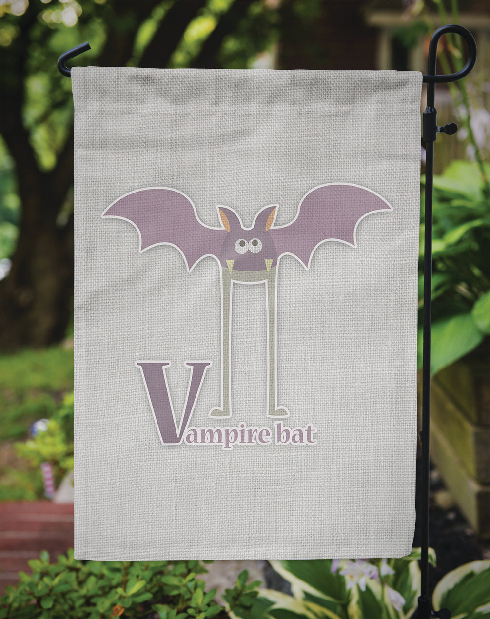 Alphabet V for Vampire Bat Garden Flag - Outdoor Decorative Yard Flag BB5747GF