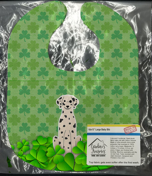 Dalmatian Shamrocks Baby Bib BB6238BIB