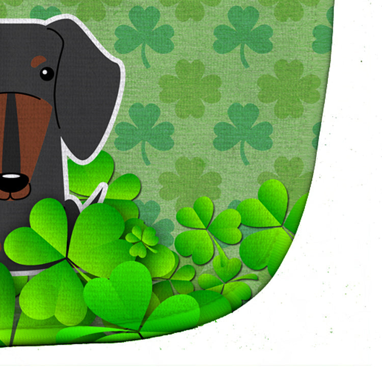 Dachshund Black Tan Shamrocks Baby Bib BB6273BIB