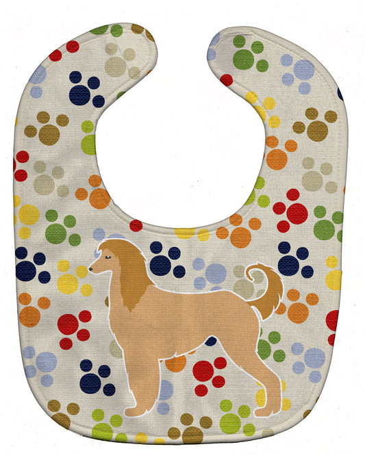 Afghan Hound Pawprints Baby Bib BB6311BIB
