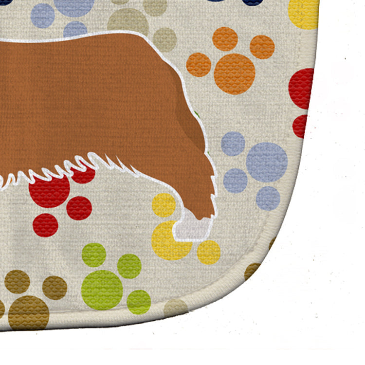 Australian Shepherd Dog Pawprints Baby Bib BB6338BIB