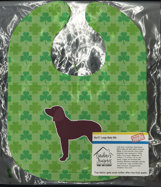 American Water Spaniel Shamrocks Baby Bib BB6406BIB