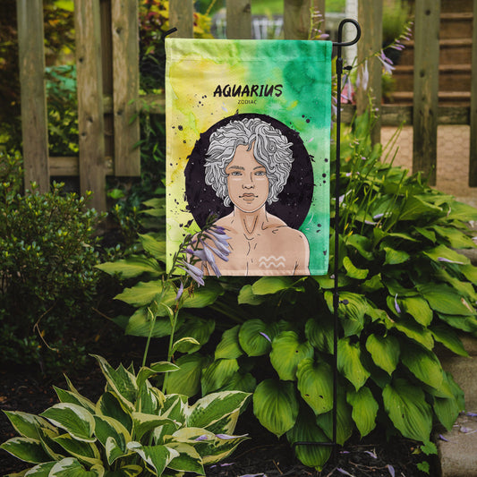 Aquarius Zodiac Sign Garden Flag - Outdoor Decorative Yard Flag BB7315GF
