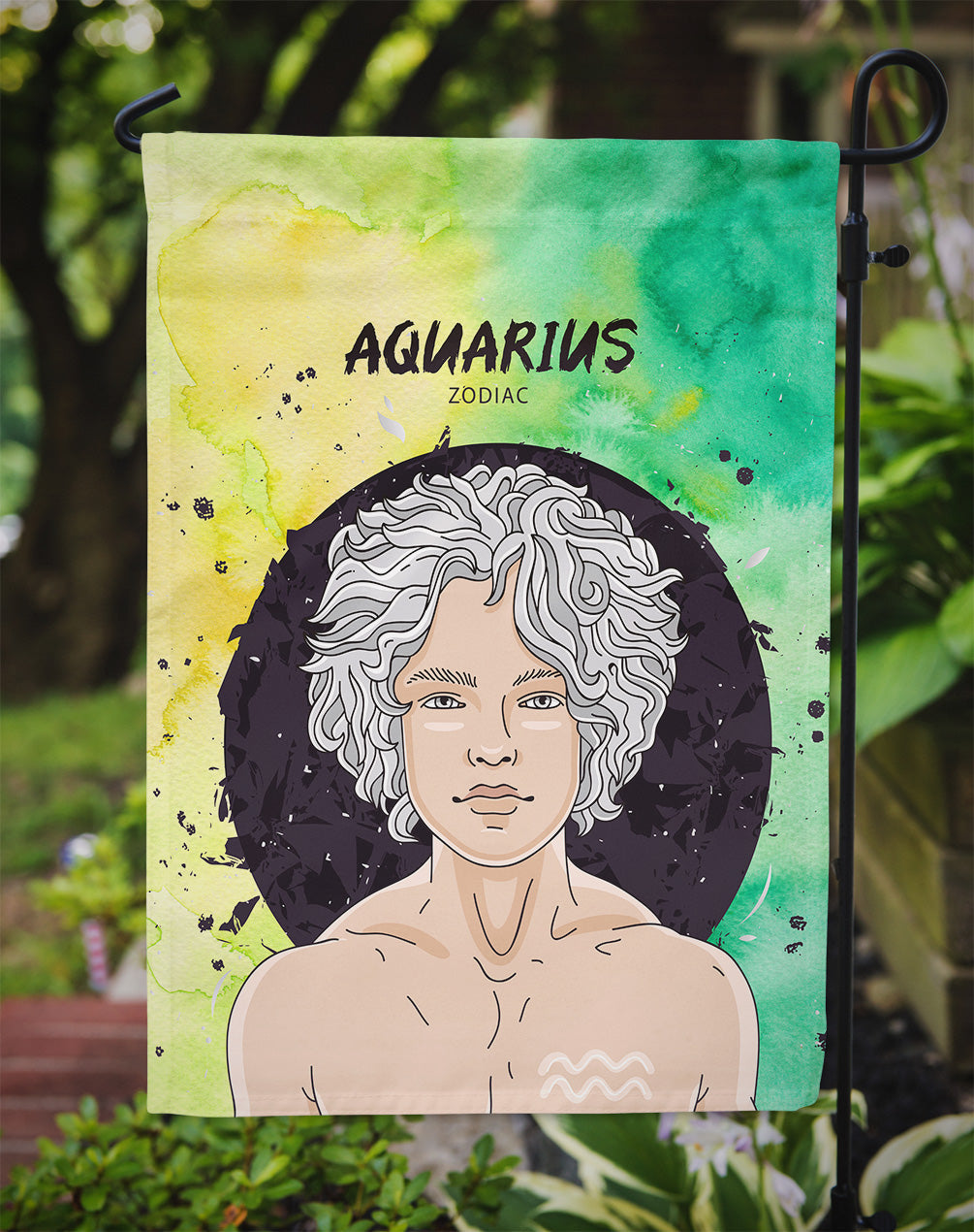 Aquarius Zodiac Sign Garden Flag - Outdoor Decorative Yard Flag BB7315GF