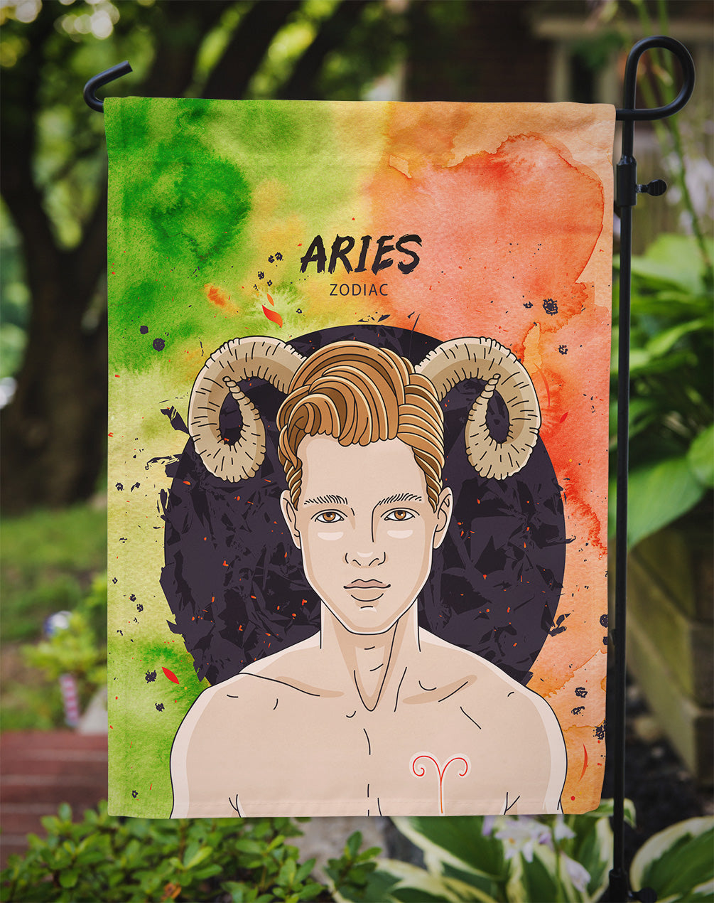 Aries Zodiac Sign Garden Flag - Outdoor Decorative Yard Flag BB7317GF