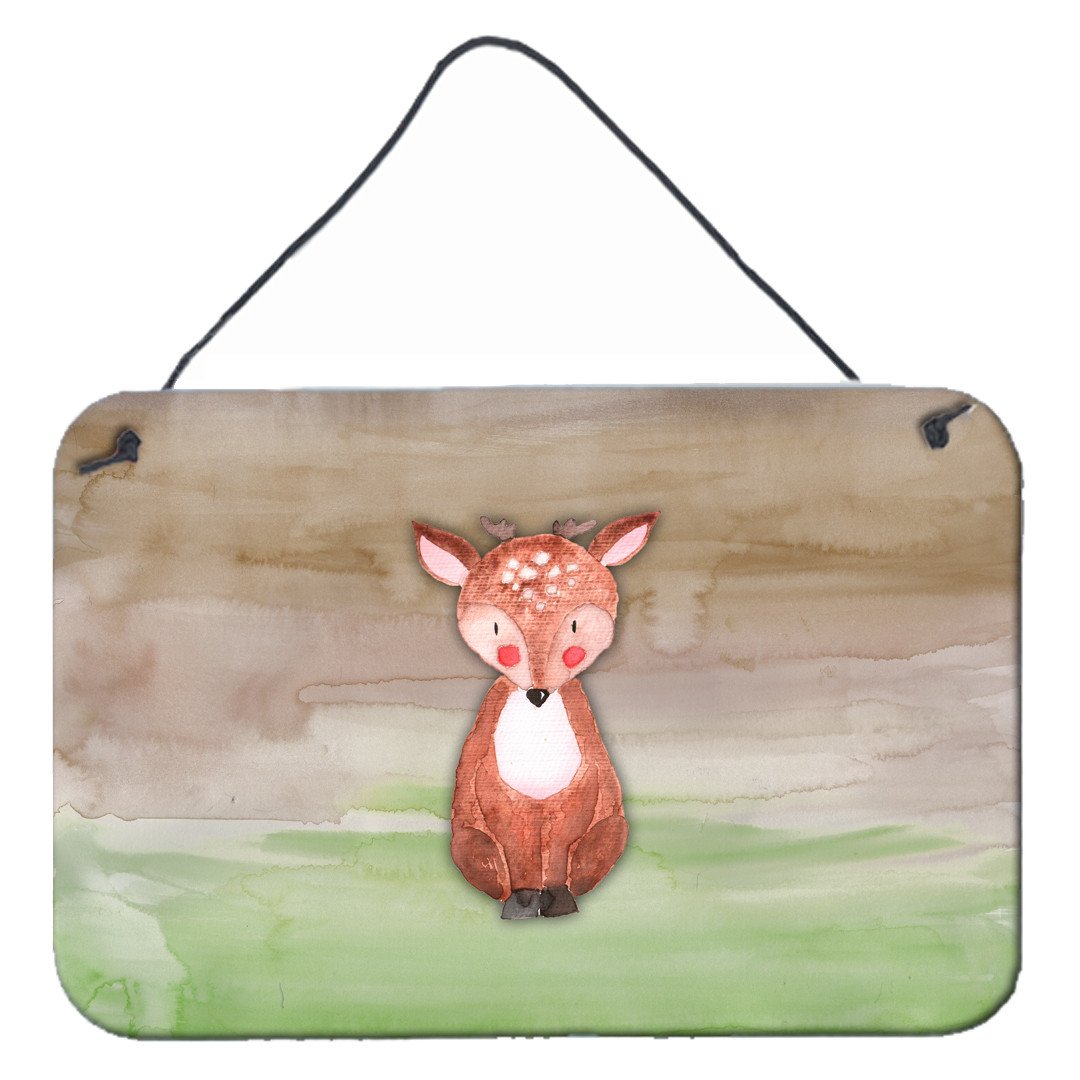 Baby Deer Watercolor Wall or Door Hanging Prints BB7442DS812