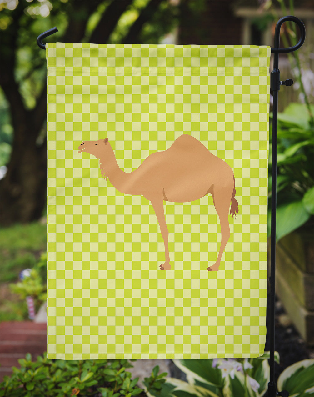 Arabian Camel Dromedary Green Garden Flag - Outdoor Decorative Yard Flag