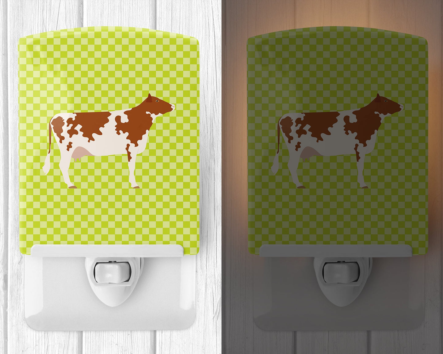 Ayrshire Cow Green Ceramic Night Light BB7653CNL