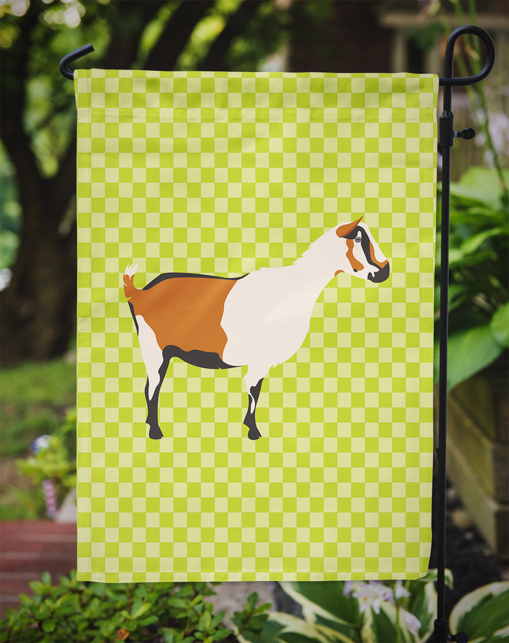Alpine Goat Green Garden Flag - Outdoor Decorative Yard Flag