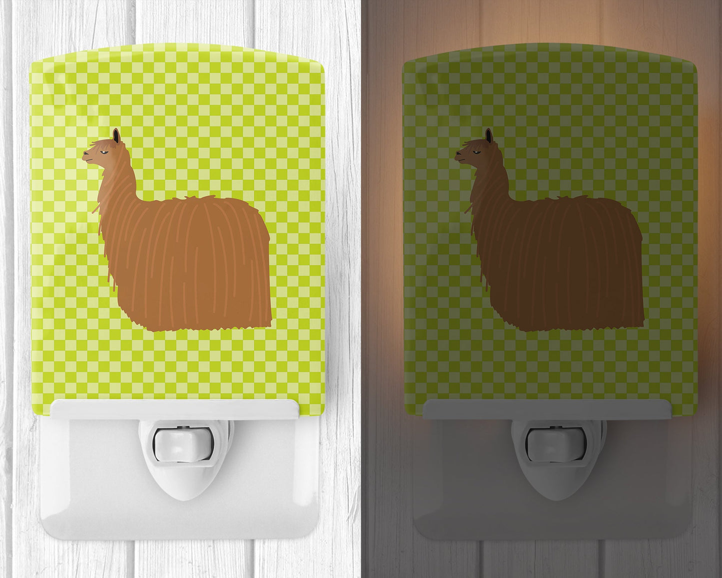 Alpaca Suri Green Ceramic Night Light BB7746CNL