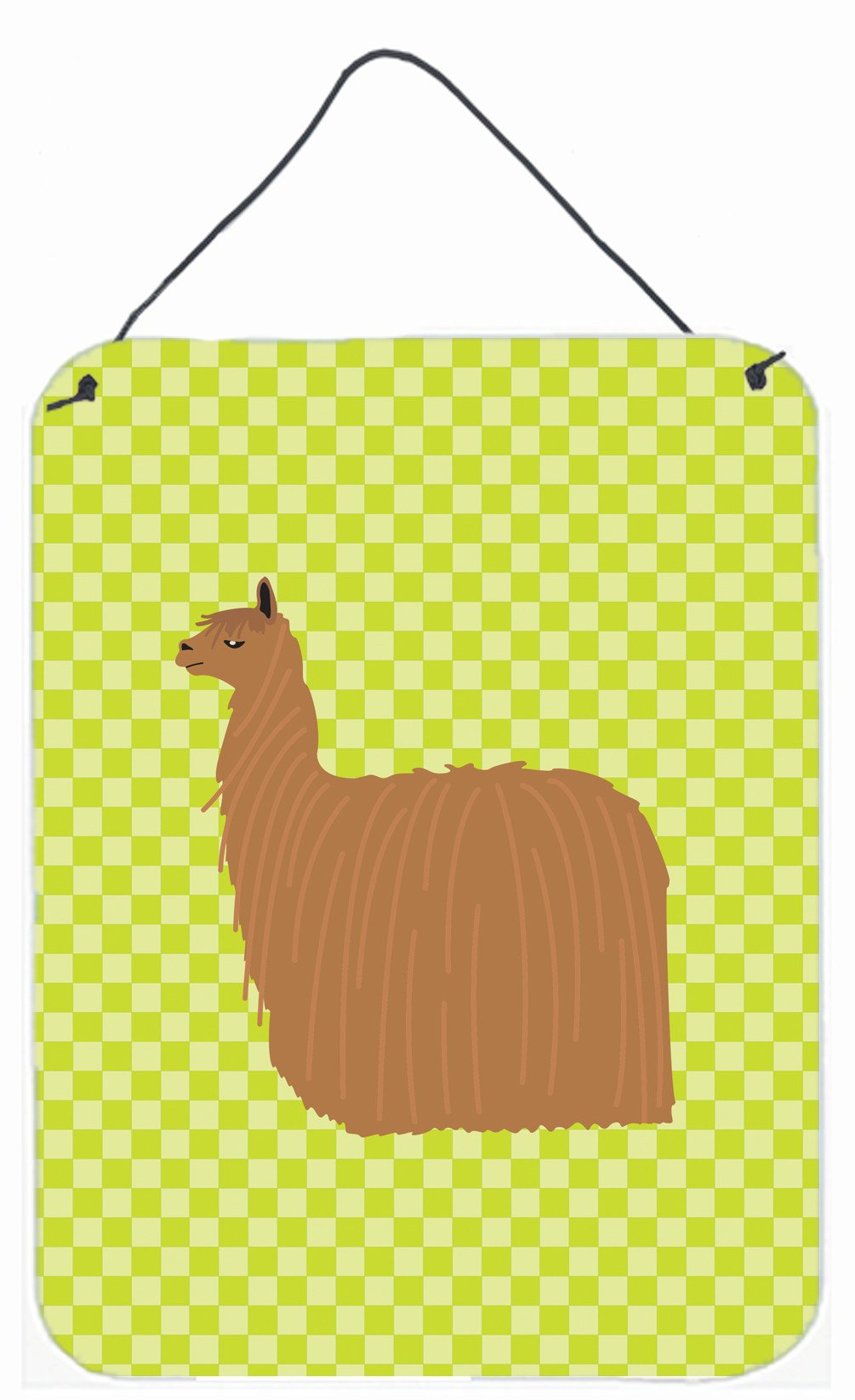Alpaca Suri Green Wall or Door Hanging Prints BB7746DS1216