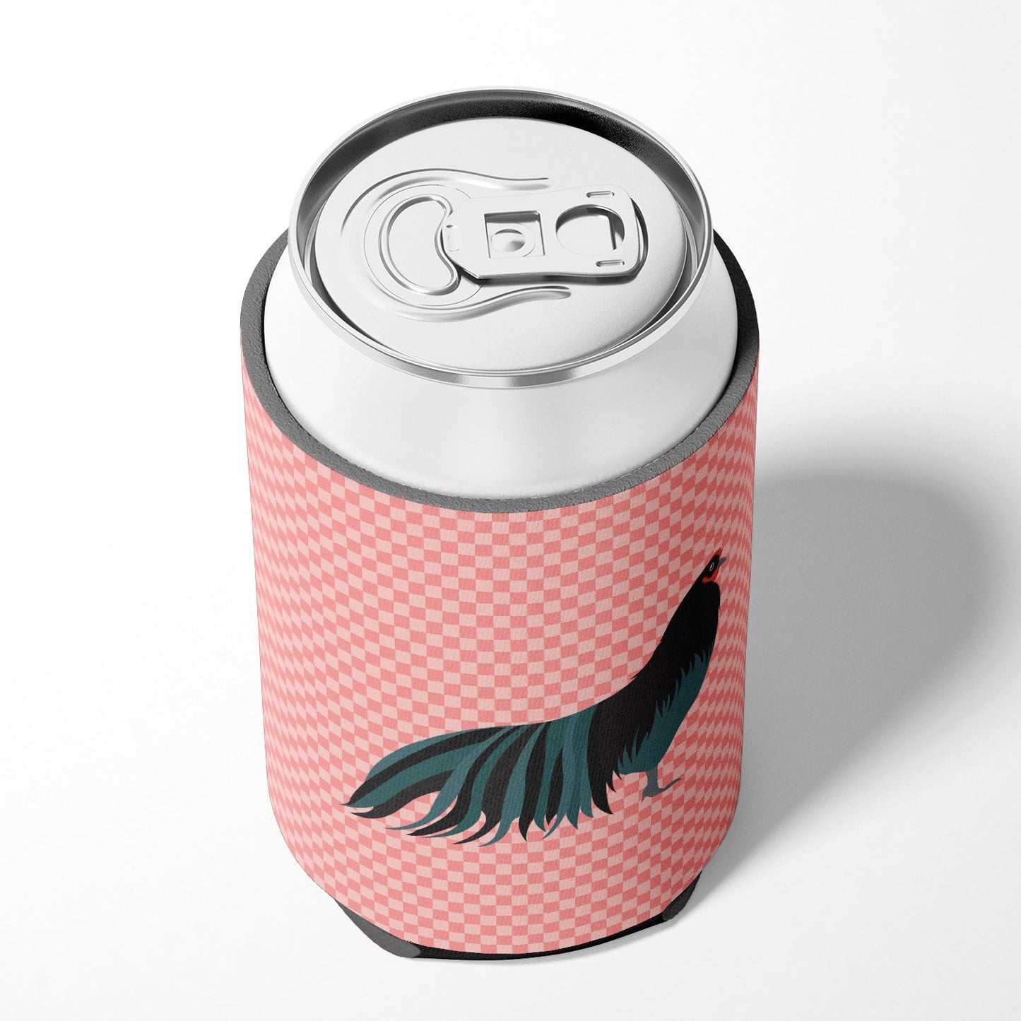 Sumatra Chicken Pink Check Can or Bottle Hugger BB7833CC