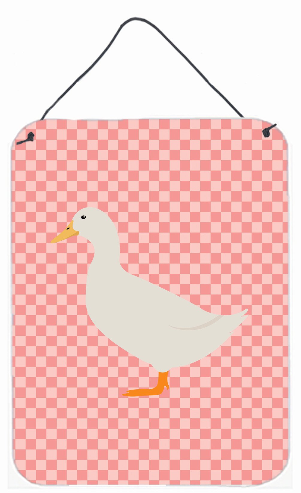 American Pekin Duck Pink Check Wall or Door Hanging Prints BB7860DS1216