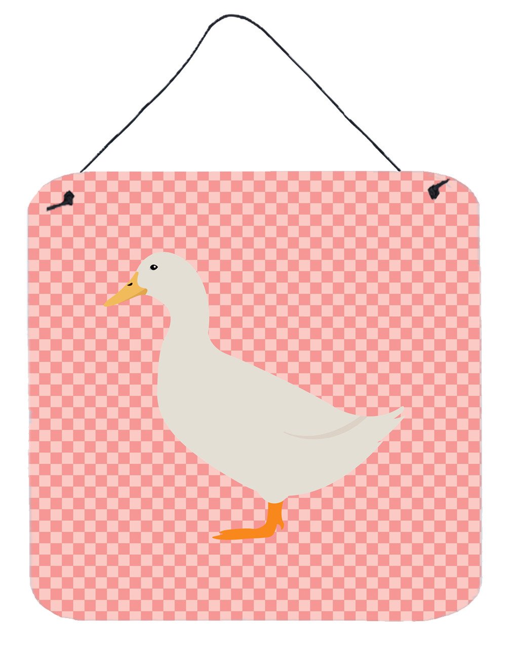 American Pekin Duck Pink Check Wall or Door Hanging Prints BB7860DS66