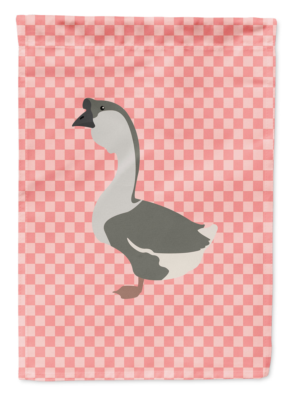 African Goose Pink Check Garden Flag - Outdoor Decorative Yard Flag