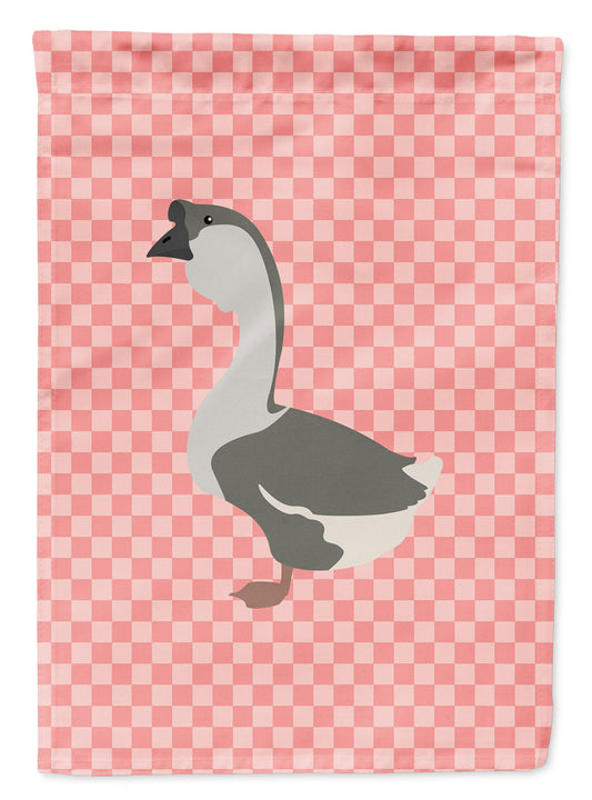 African Goose Pink Check Garden Flag - Outdoor Decorative Yard Flag