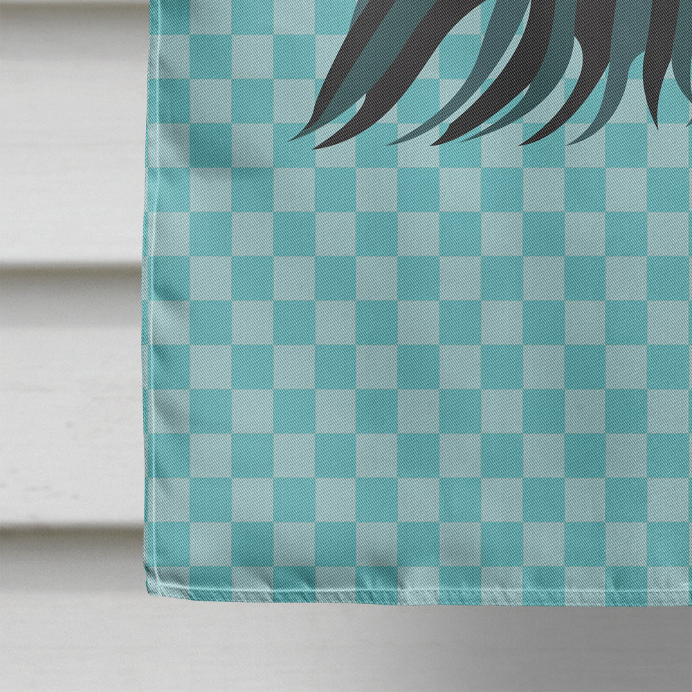 Sumatra Chicken Blue Check Flag Canvas House Size BB8007CHF