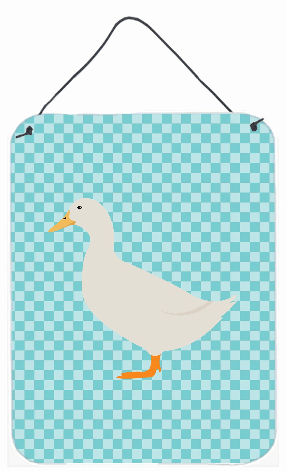 American Pekin Duck Blue Check Wall or Door Hanging Prints BB8034DS1216