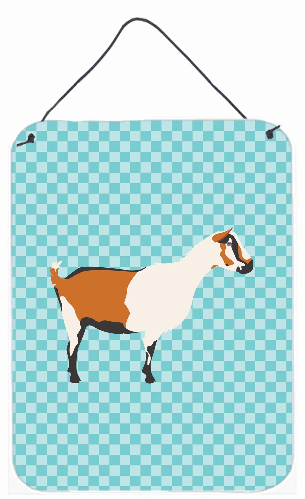 Alpine Goat Blue Check Wall or Door Hanging Prints BB8054DS1216