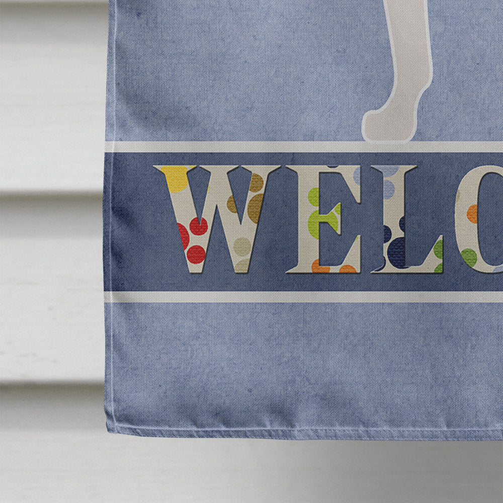 American Foxhound Welcome Flag Canvas House Size BB8271CHF