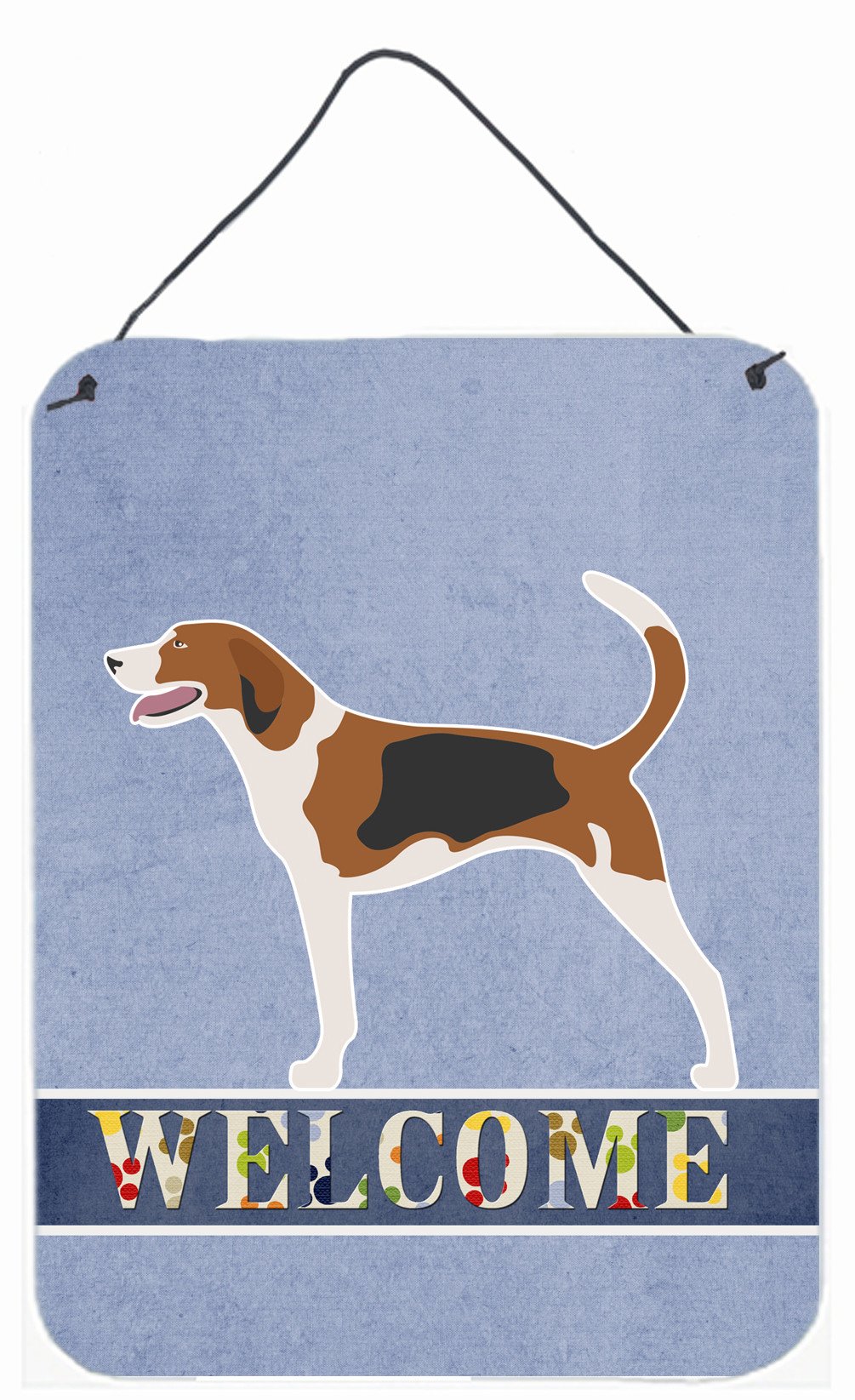 American Foxhound Welcome Wall or Door Hanging Prints BB8271DS1216