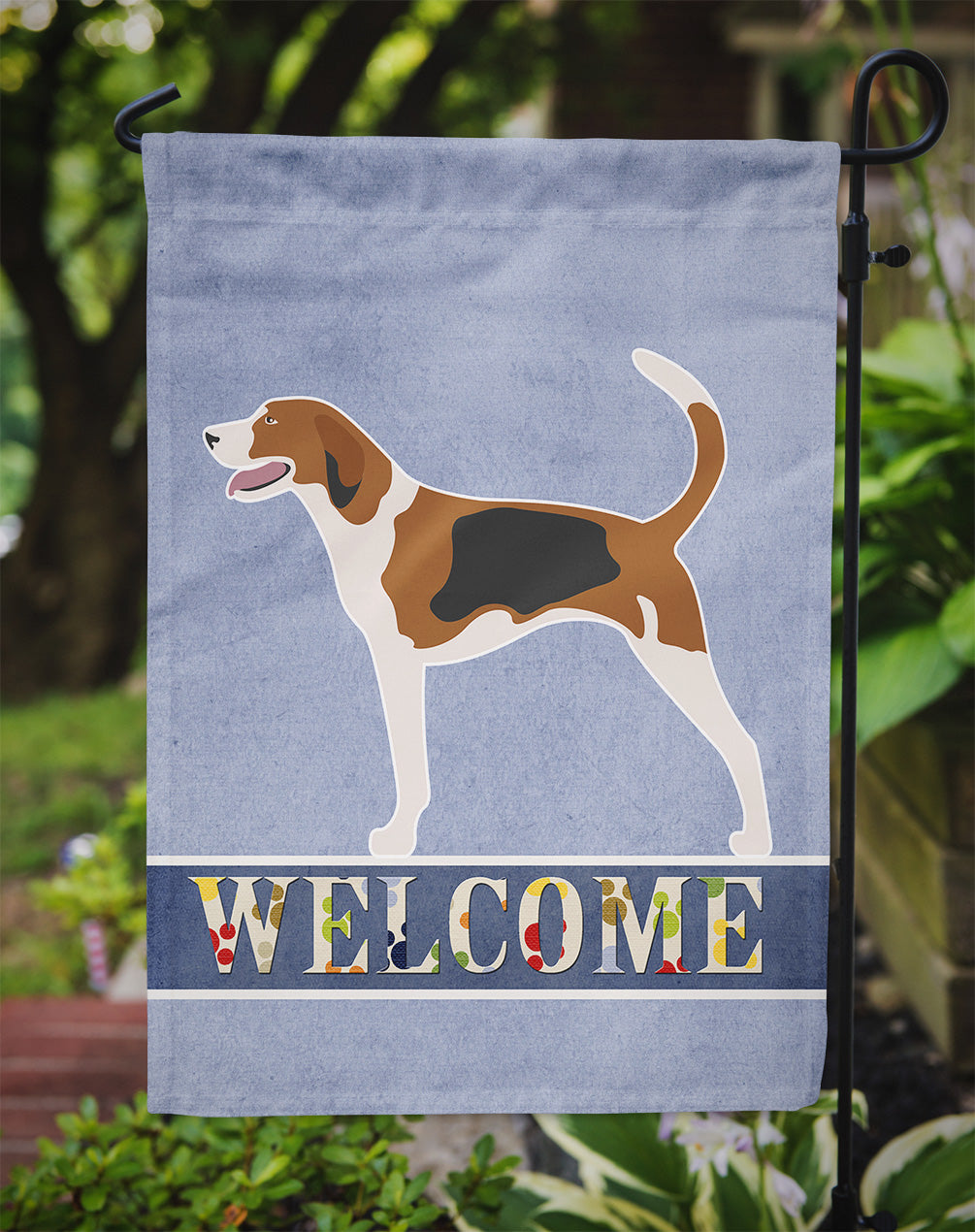 American Foxhound Welcome Garden Flag - Outdoor Decorative Yard Flag BB8271GF