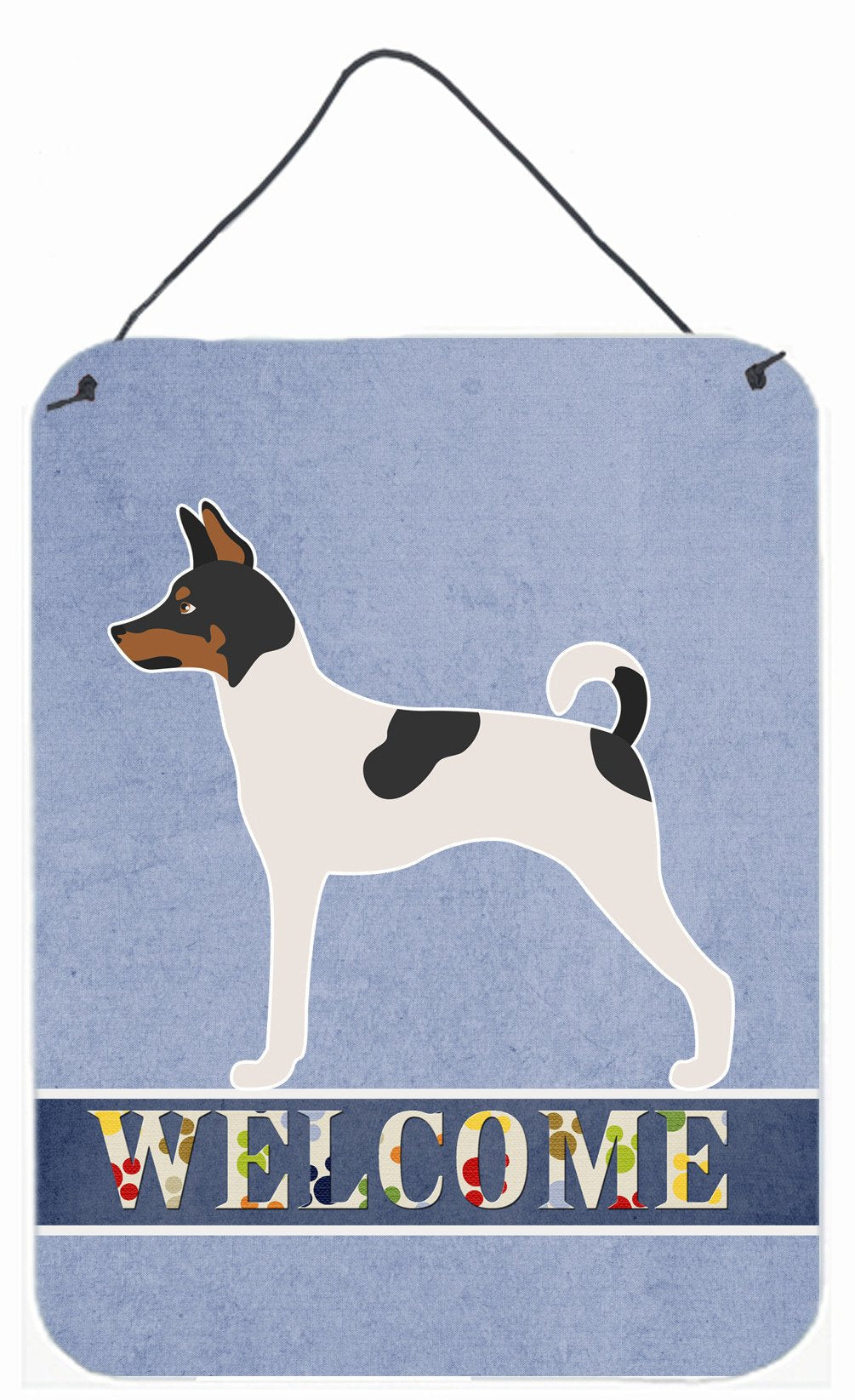 American Toy Fox Terrier Welcome Wall or Door Hanging Prints BB8306DS1216