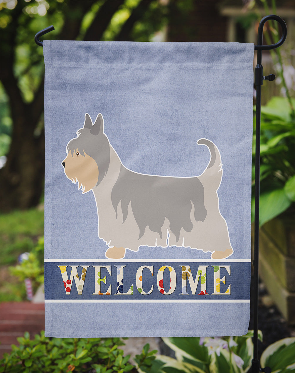 Australian Silky Terrier Welcome Garden Flag - Outdoor Decorative Yard Flag BB8307GF