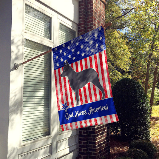 Australian Cattle Dog American Flag Canvas House Size BB8370CHF