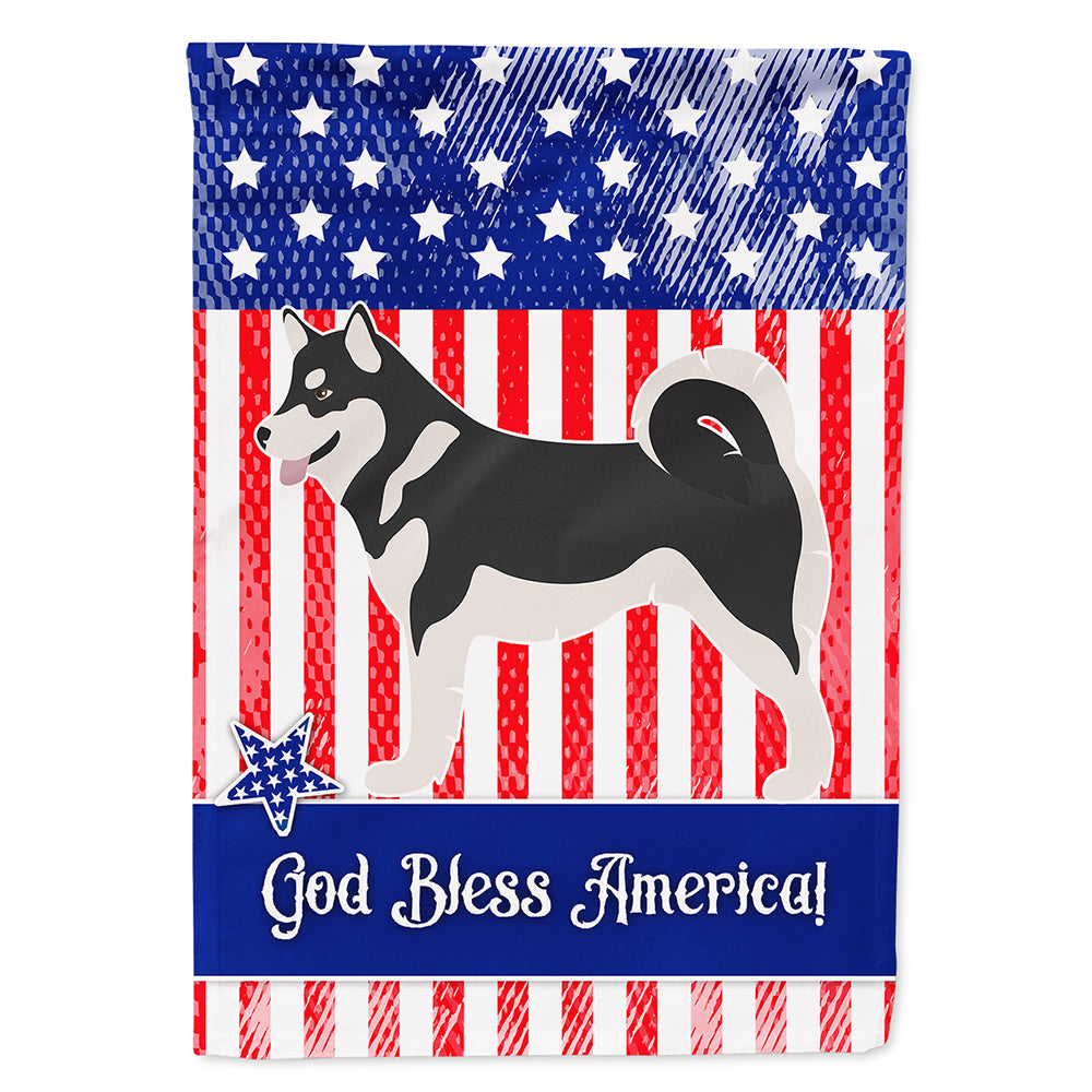 Alaskan Malamute American Flag Canvas House Size BB8405CHF