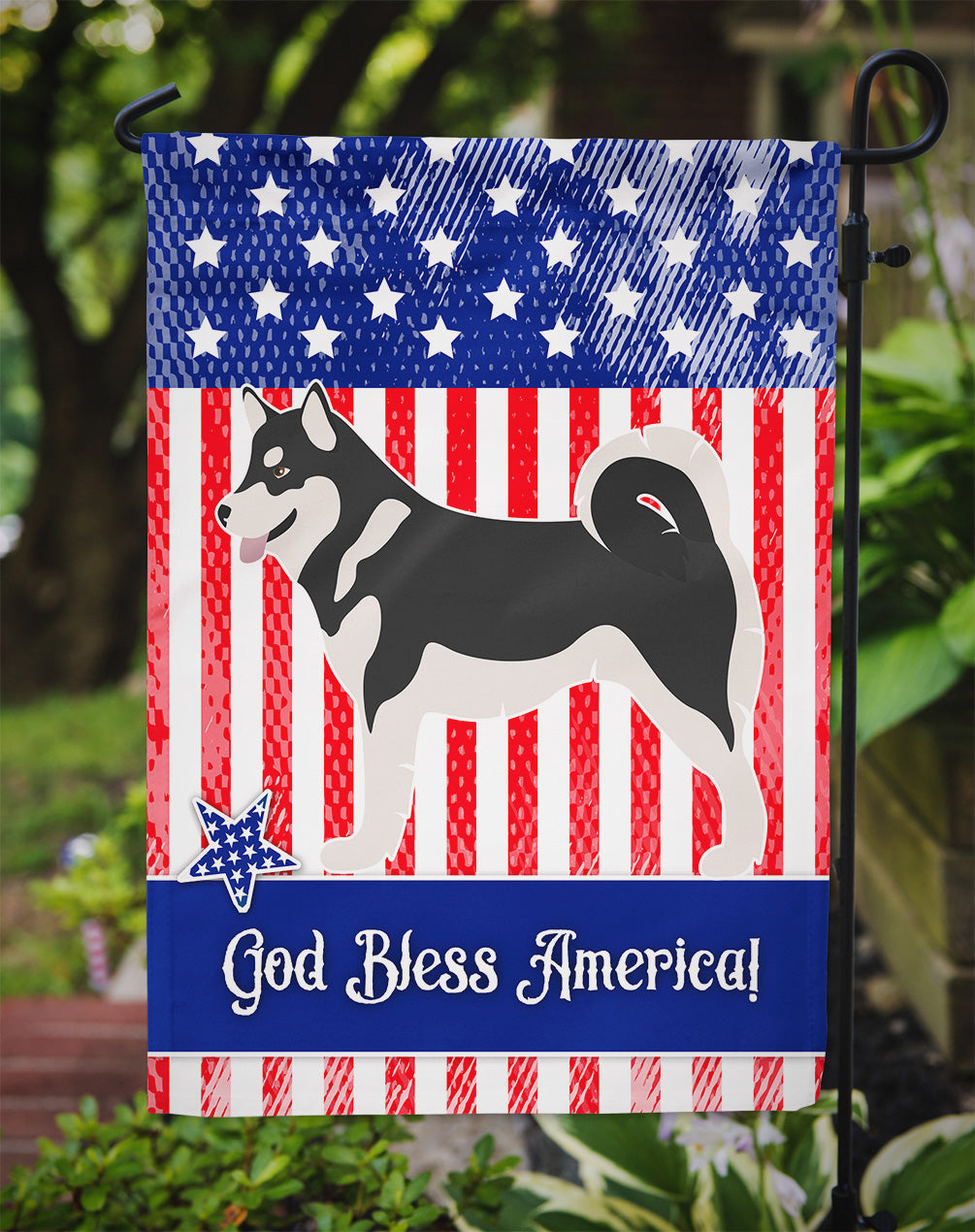 Alaskan Malamute American Garden Flag - Outdoor Decorative Yard Flag BB8405GF