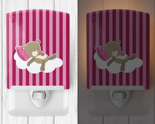 Baby Girl Bear on Cloud Ceramic Night Light BB8621CNL