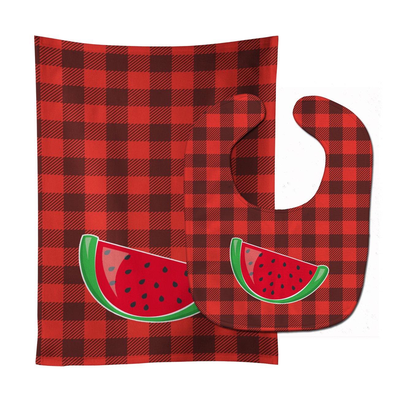 Backyard BBQ Watermelon Baby Bib & Burp Cloth BB8630STBU