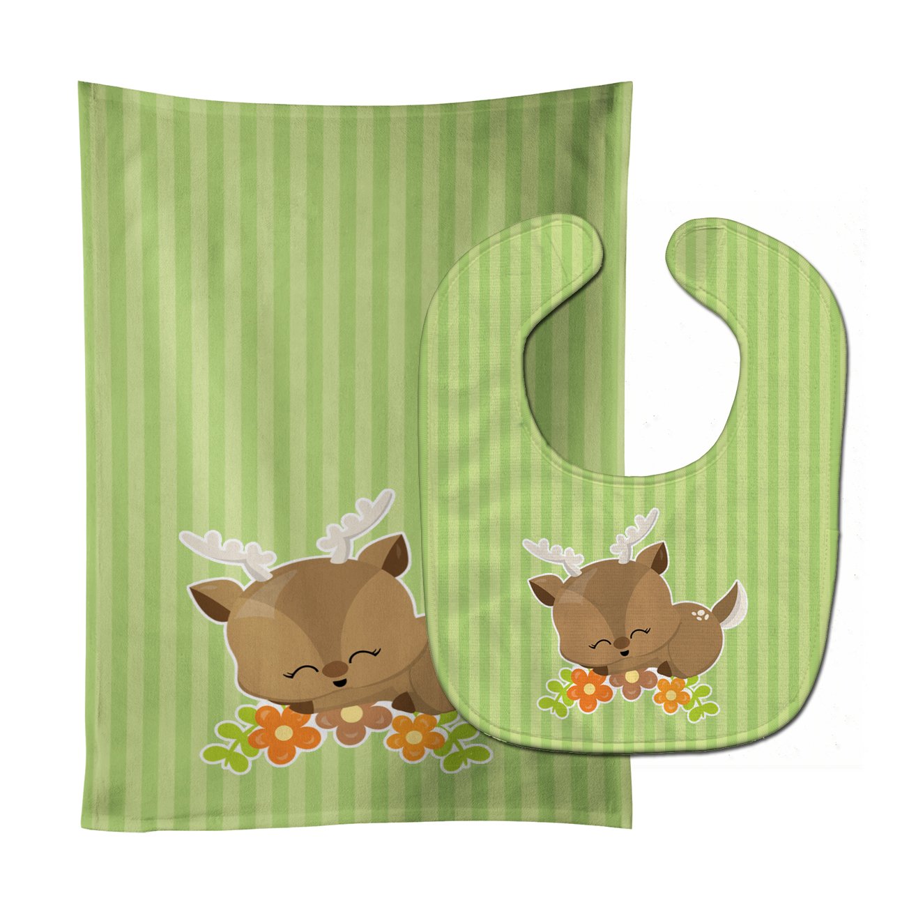Deer #2 Baby Bib & Burp Cloth BB8715STBU