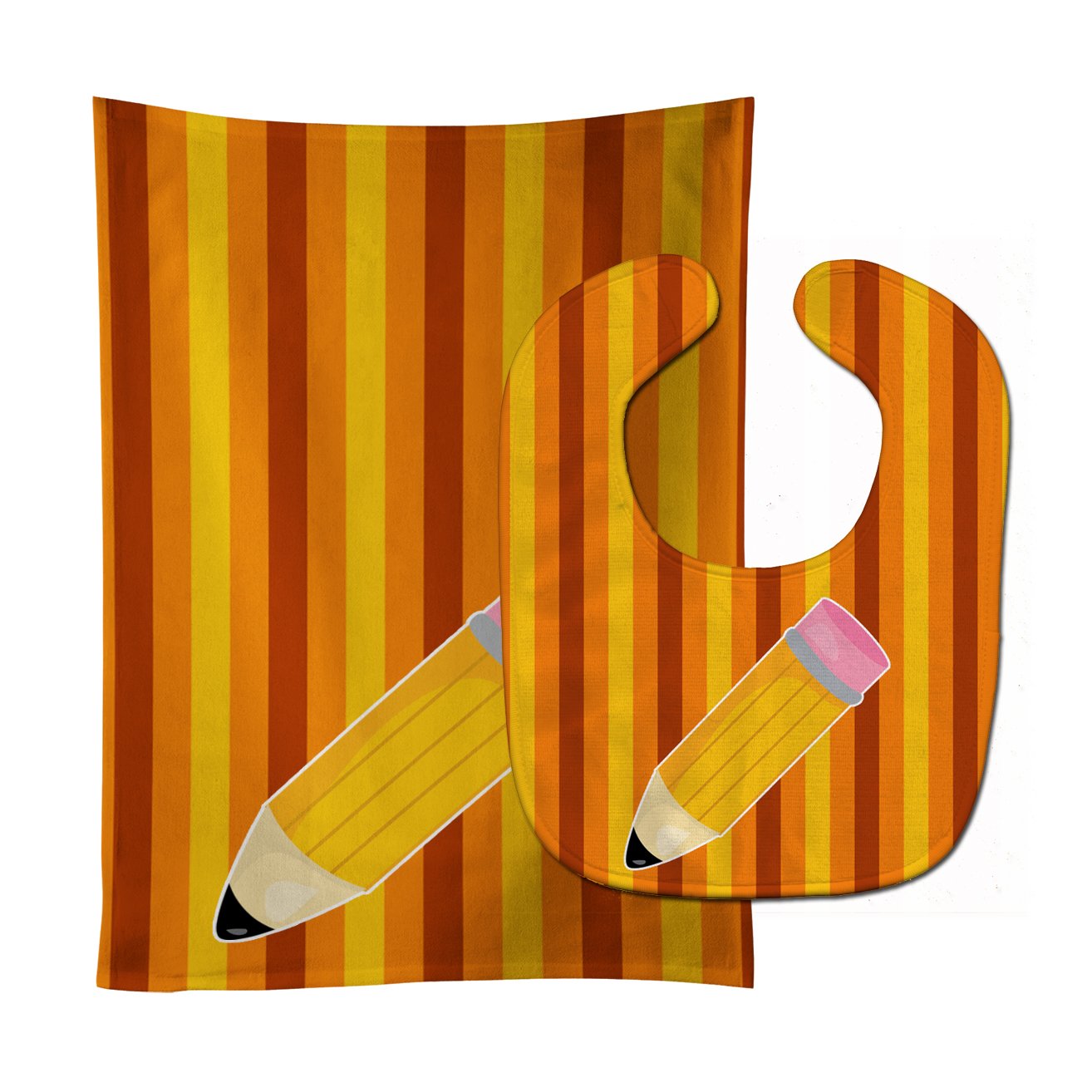Back to School Pencil Baby Bib & Burp Cloth BB8869STBU