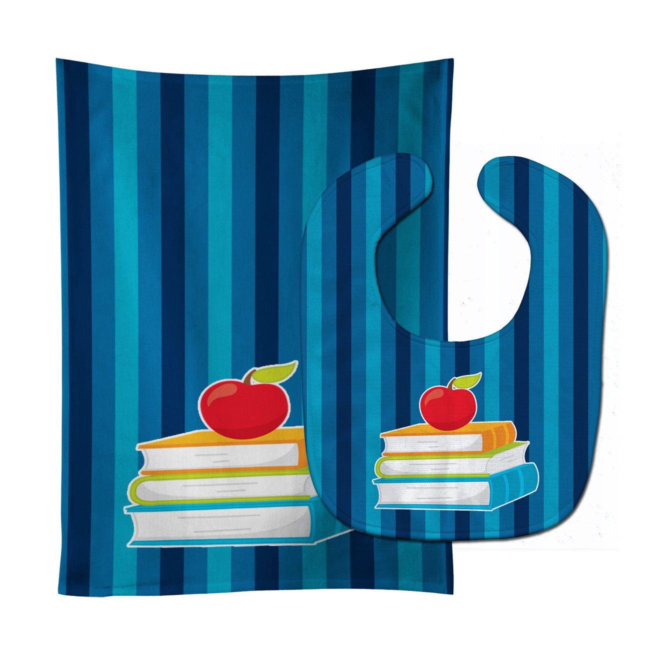Back to School Books Baby Bib & Burp Cloth BB8870STBU