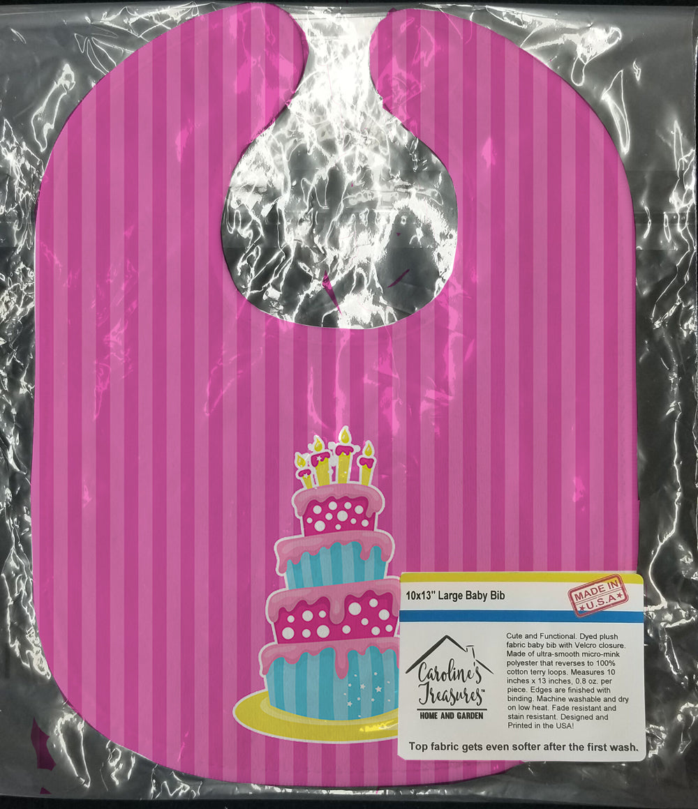 Dinosaur Pink Birthday Cake Baby Bib BB8922BIB